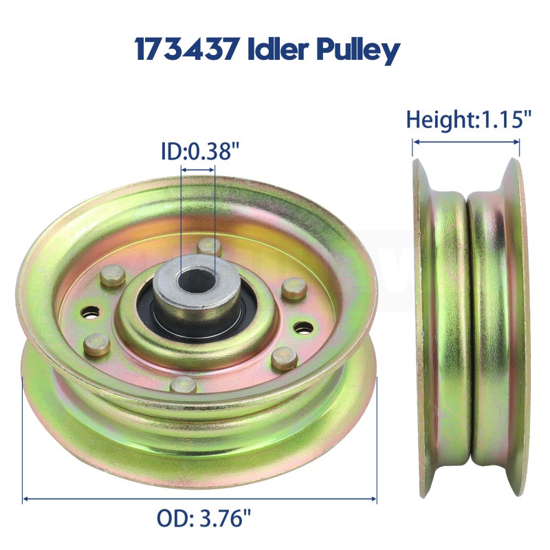 GUSUHAWK 532173437 Pulley Replace Craftsman 165888, 131494, 173437, 173438, Husqvarna 532173438, 532165888, 597025001 for Craftsman LT1000, LT2000, Husqvarna YTH1542XP, YTH18542 Lawn Tractors - Image 4